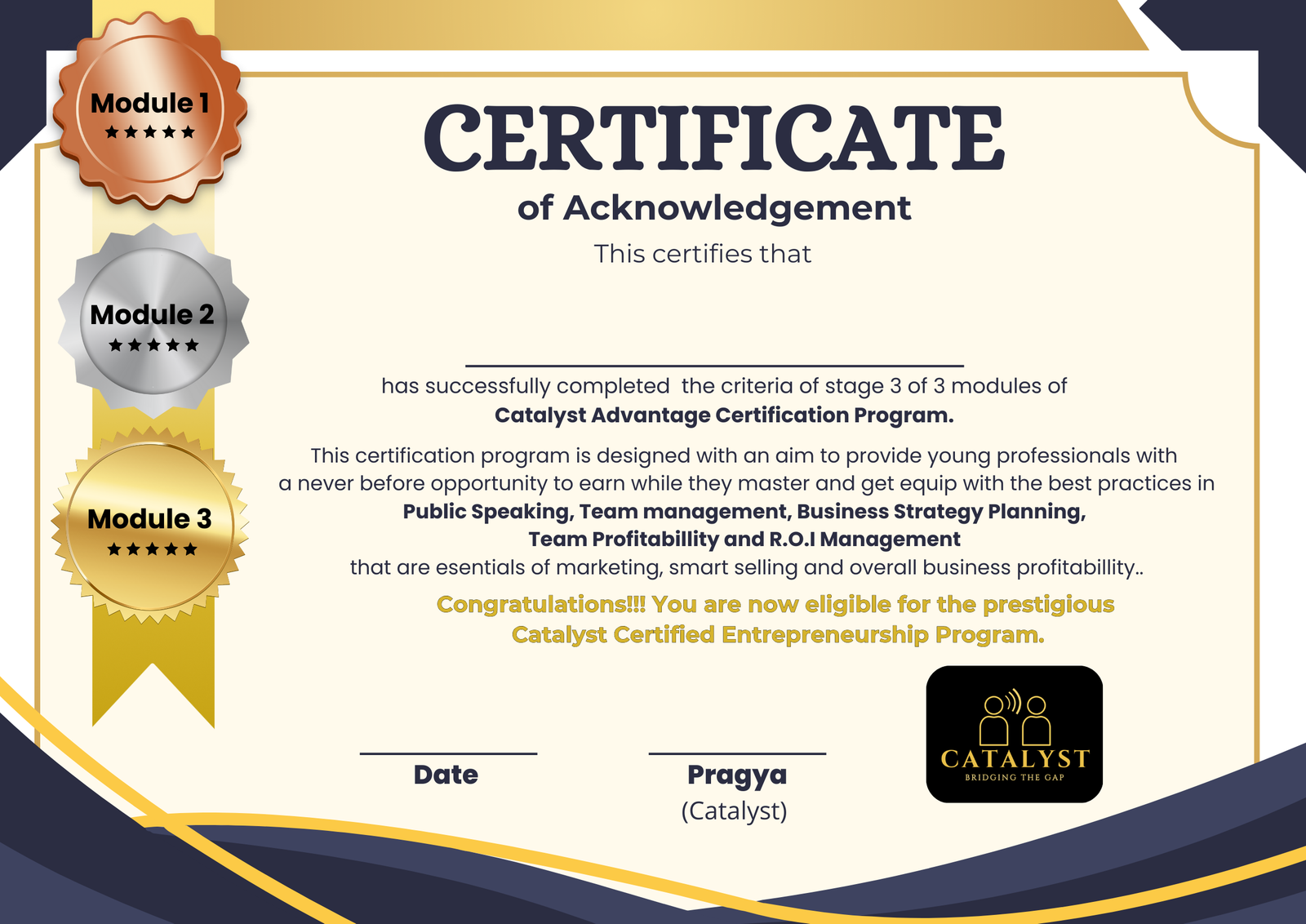 Business Foundations Certification